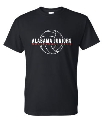 Alabama Juniors Black Volleyball T-shirt