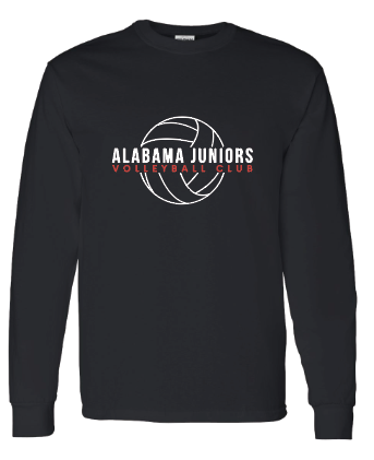 Alabama Juniors Black Volleyball Long Sleeve T-shirt