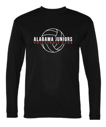 Alabama Juniors Black Volleyball Long Sleeve DriFit