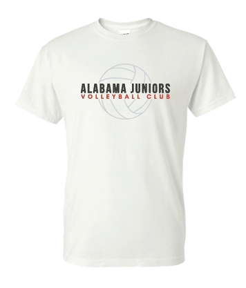 Alabama Juniors White Volleyball T-shirt